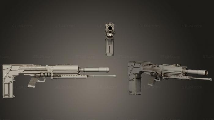 Оружие (Набор пистолетов 01 3, WPN_0162) 3D модель для ЧПУ станка